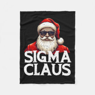 Sigma Claus Santa Funny Christmas Rizz Fleecedecke