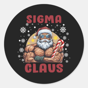 Sigma Claus Weihnachten Weihnachtsmänner Jungen Me Runder Aufkleber