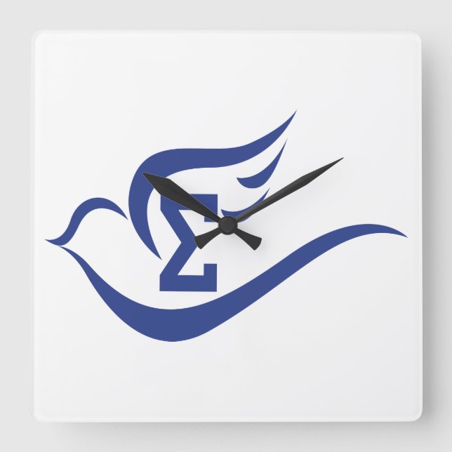 Sigma Dove Carré Horloge murale (Recto)