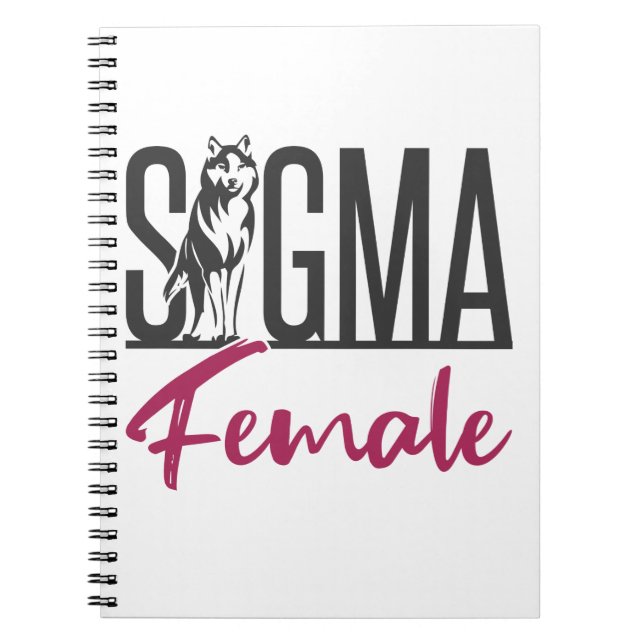 Sigma Female Lone Wolf Notizblock (Vorderseite)