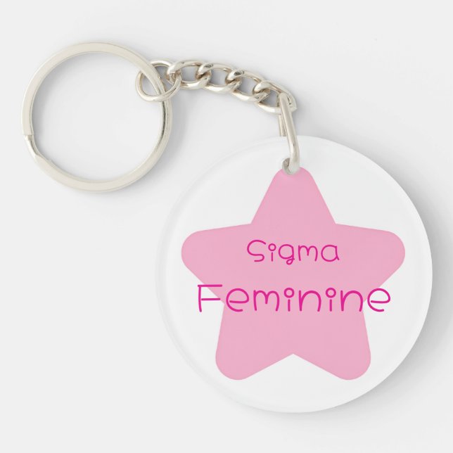 Sigma Feminine Acrylic Keychain (Devant)