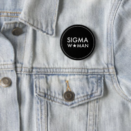 Sigma Frau Mindset Statement Schwarz Button