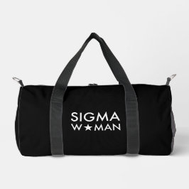 Sigma Frau Mindset Statement Schwarz Duffle Bag