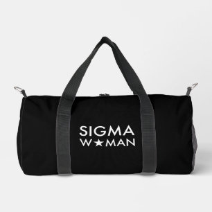 Sigma Frau Mindset Statement Schwarz Duffle Bag