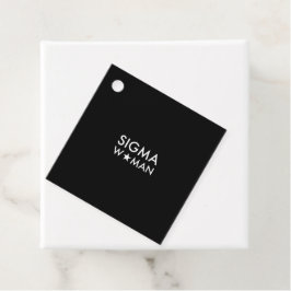 Sigma-Frau-Mindset-Statement Schwarz Geschenkanhänger