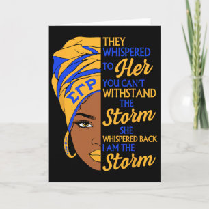 Sigma Gamma Rho Sorority Schwarzer Geschichtsmonat Karte