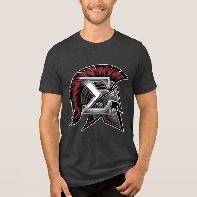 SIGMA Helmet 2 Herren Basic T-Shirt Tri-Blend Shirt (Vorderseite)