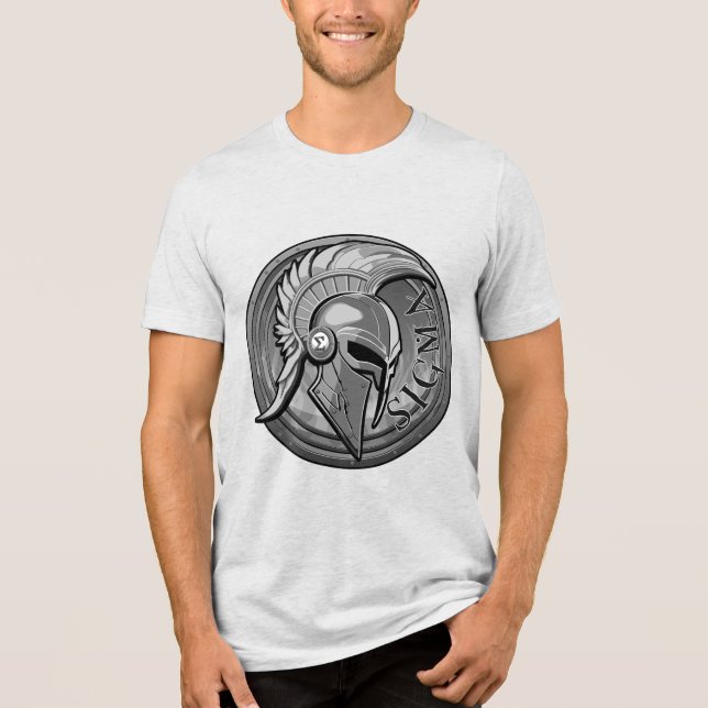 SIGMA Helmet Shield Herren Basic T-Shirt Tri-Blend Shirt (Vorderseite)