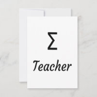 Sigma (in Anschrift) Lehrerin - Griechischer Lehre