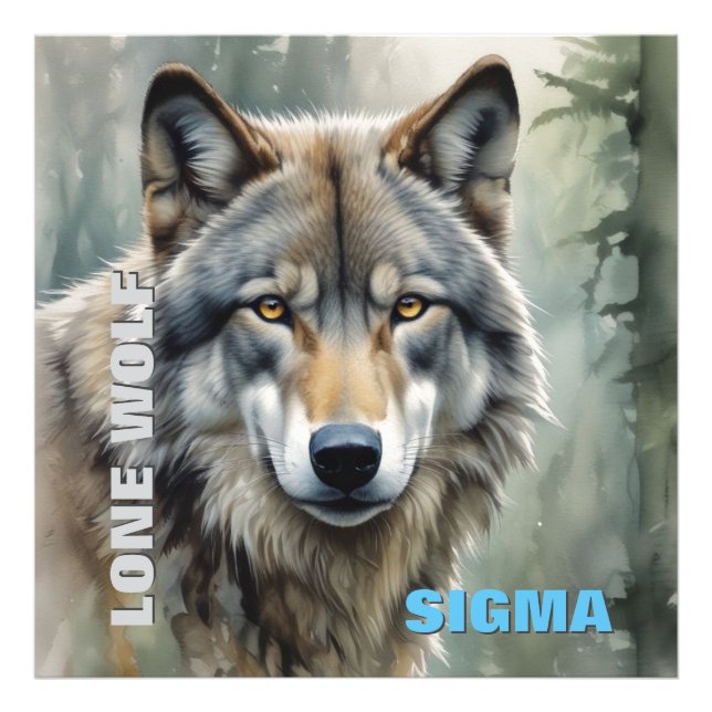 Sigma Male Lone Wolf Fotodruck (Vorne)