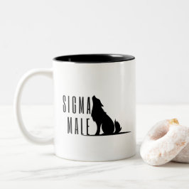 Sigma Male Lone Wolf Loner Meme Zweifarbige Tasse