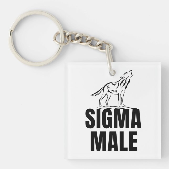 Sigma Male Lone Wolf Schlüsselanhänger (Vorderseite)