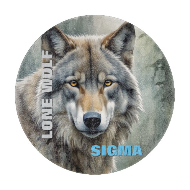 Sigma Male Lone Wolf Schneidebrett (Vorderseite)