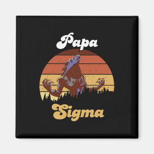 Sigma Papa Wolf Match Tribe Wolves Camping Pack Fa Magnet