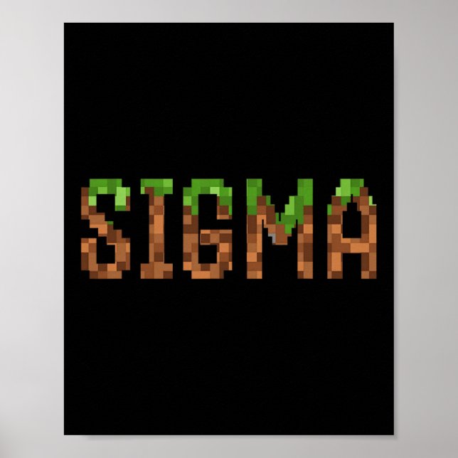Sigma - Retro Videospiel Pixel Art 8-bit PC-Spiele Poster (Vorne)