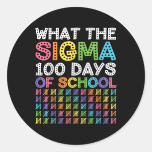 Sigma Skibidi Schule 100 Tage Smarter Funny Meme S Runder Aufkleber
