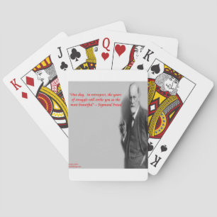 Sigmund Freud Berühmtes "Kampf" Zitat Spielkarten