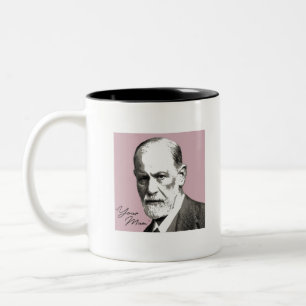 Sigmund Freud - Deine Mutter Zweifarbige Tasse