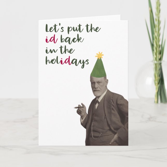 Sigmund Freud Funny Holiday Karte (Vorderseite)