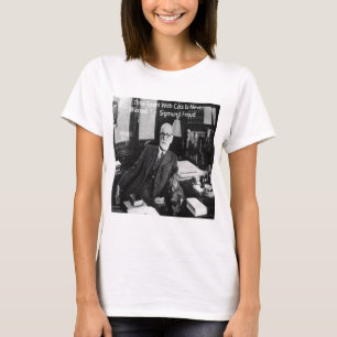 Sigmund Freud in seinem Büro & Lustige Katzen-Zita T-Shirt
