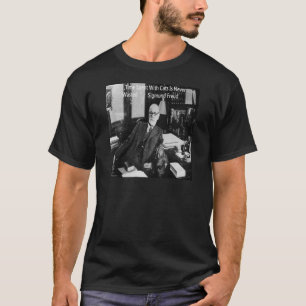 Sigmund Freud in seinem Büro & Lustige Katzen-Zita T-Shirt