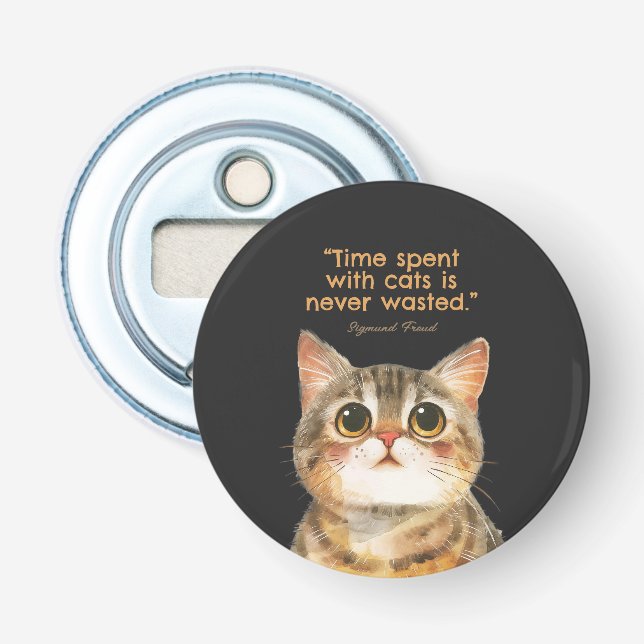 Sigmund Freud Katze Flaschenöffner (Vorderseite)