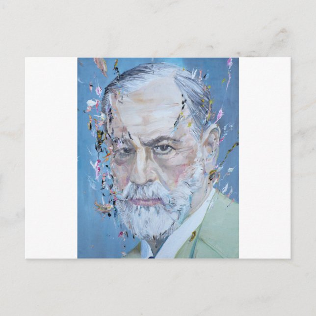 SIGMUND FREUD - Ölportrait Postkarte (Vorderseite)