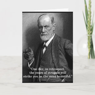 Sigmund Freud "One Day.." zitiere Grußkarte. Karte