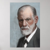 Sigmund Freud Psychologue Art Portrait Poster