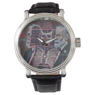 Sigmund Freud Street Art Armbanduhr