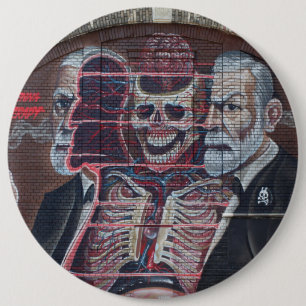 Sigmund Freud Street Art Button
