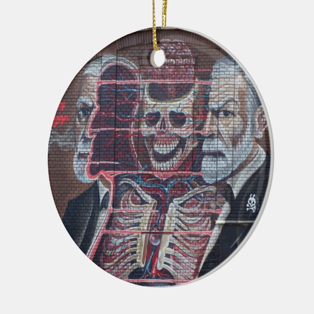 Sigmund Freud Street Art Keramikornament (Links)
