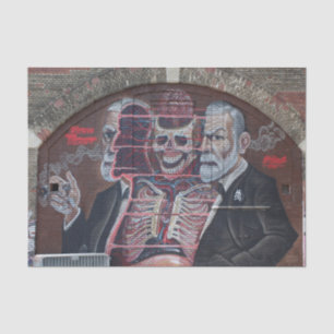 Sigmund Freud Street Art Seidenpapier