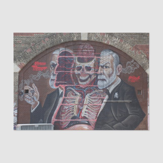 Sigmund Freud Street Art Seidenpapier (Vorderseite)