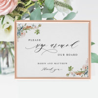 "Sign Around" Board, Earthy Blooms Sign