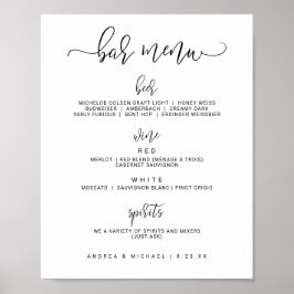 Sign - Bounce Calligraphie (schwarz) - Hochzeitmen Poster