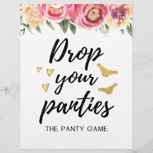 SIGN Drop your panties game, Brautparty