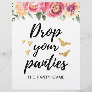 SIGN Drop your panties game, Brautparty