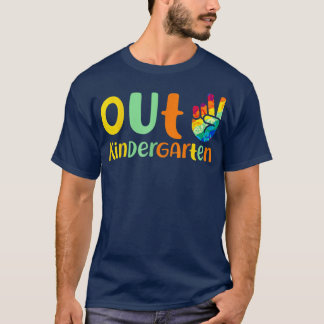 Sign Hand Gefärbte Krawatte Peace Out Kindergarten T-Shirt