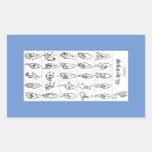 SIGN LANGUAGE ALPHABET Aufkleber