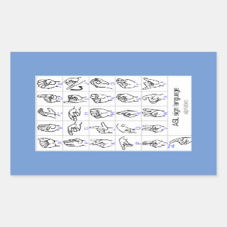 SIGN LANGUAGE ALPHABET Aufkleber