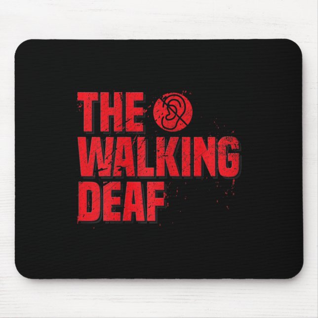 Sign Language Coach Deaf Awareness Geschenk Schwar Mousepad (Vorne)