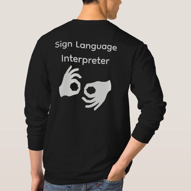 Sign Language Interpreter Long sleeve T-Shirt (Rückseite)