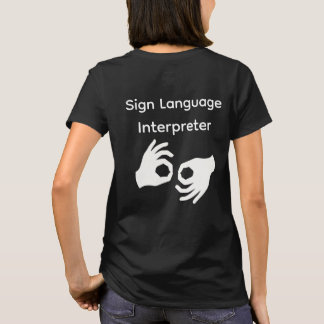 Sign Language Interpreter Woman's t-shirt Black