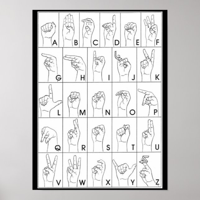 SIGN LANGUAGE-Plakat Poster (Vorne)