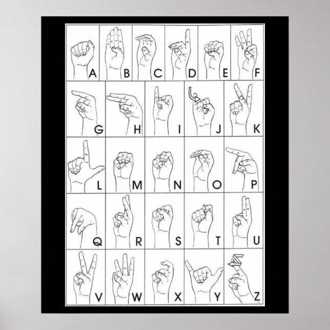 SIGN LANGUAGE-Plakat Poster (Vorne)