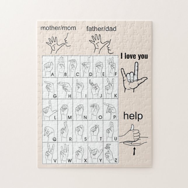 SIGN LANGUAGE-Puzzle (Vertikal)