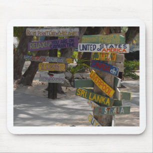 Sign Post Rum Point Grand Cayman Mousepad