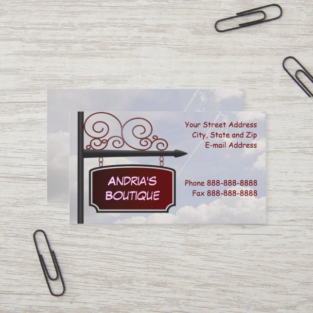 Sign Shop Real Anwesen Agent Business Card Visitenkarte (Vorderseite/Rückseite Beispiel)