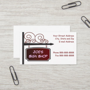 Sign Shop Real Anwesen Agent Business Card Visitenkarte